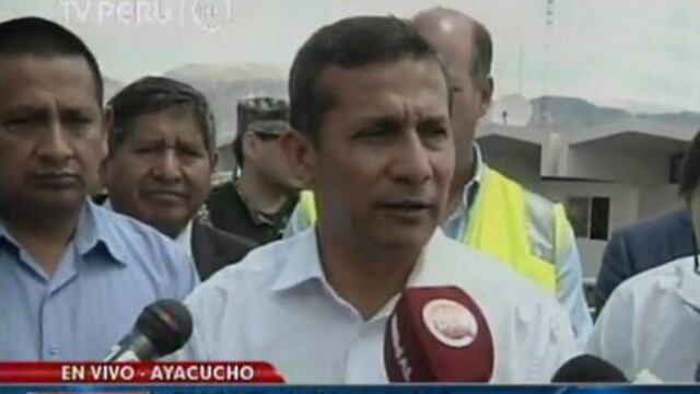 Ollanta Humala: "Ayacucho ha dejado de ser la región más pobre del país"