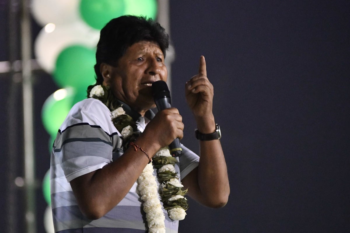 Evo Morales y sus seguidores amenazan con movilizarse desde el 13 de octubre en contra de algunas medidas económicas que aplicó el Ejecutivo. (Jorge Ábrego / EFE)