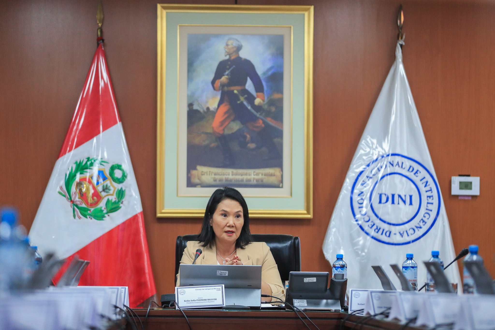 Durante el Consejo de Inteligencia Nacional se presentó un diagnóstico sobre las diez amenazas identificadas, entre ellas el crimen organizado y la delincuencia común. Foto: Gob.pe