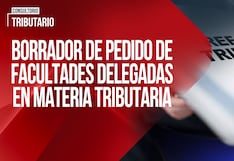 Borrador de pedido de facultades delegadas en materia tributaria