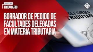 Borrador de pedido de facultades delegadas en materia tributaria