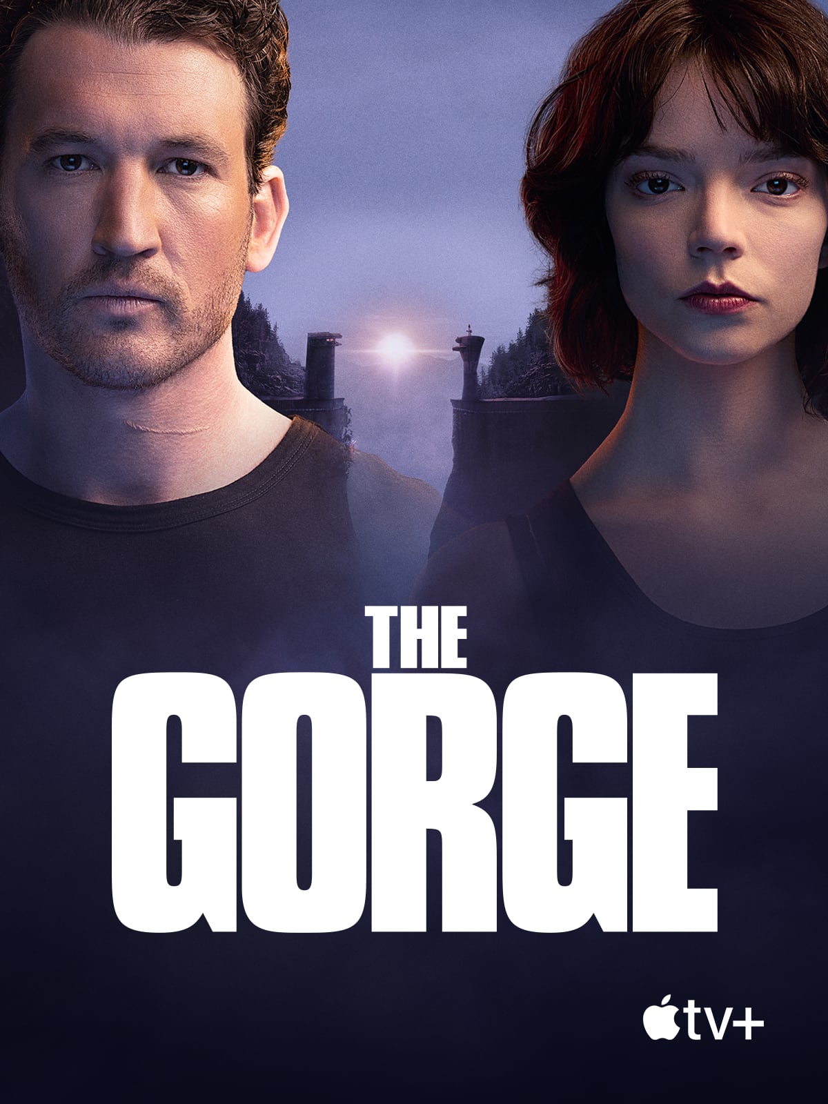 Miles Teller y Anya Taylor-Joy lideran el póster de "The Gorge", película de Scott Derrickson que se desarrolla a lo largo de 118 minutos de metraje (Foto: Apple TV+)