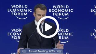 "Francia está de vuelta" dice el presidente Macron en Davos