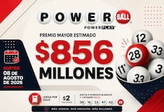 Powerball resultados, 08 de agosto 2026: números ganadores del sorteo por US$856 millones