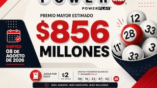 Powerball resultados, 08 de agosto 2026: números ganadores del sorteo por US$856 millones