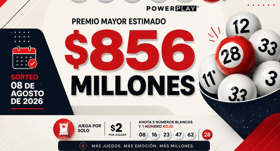 Powerball resultados de hoy sábado 8 de agosto: números ganadores del sorteo por US$856 millones
