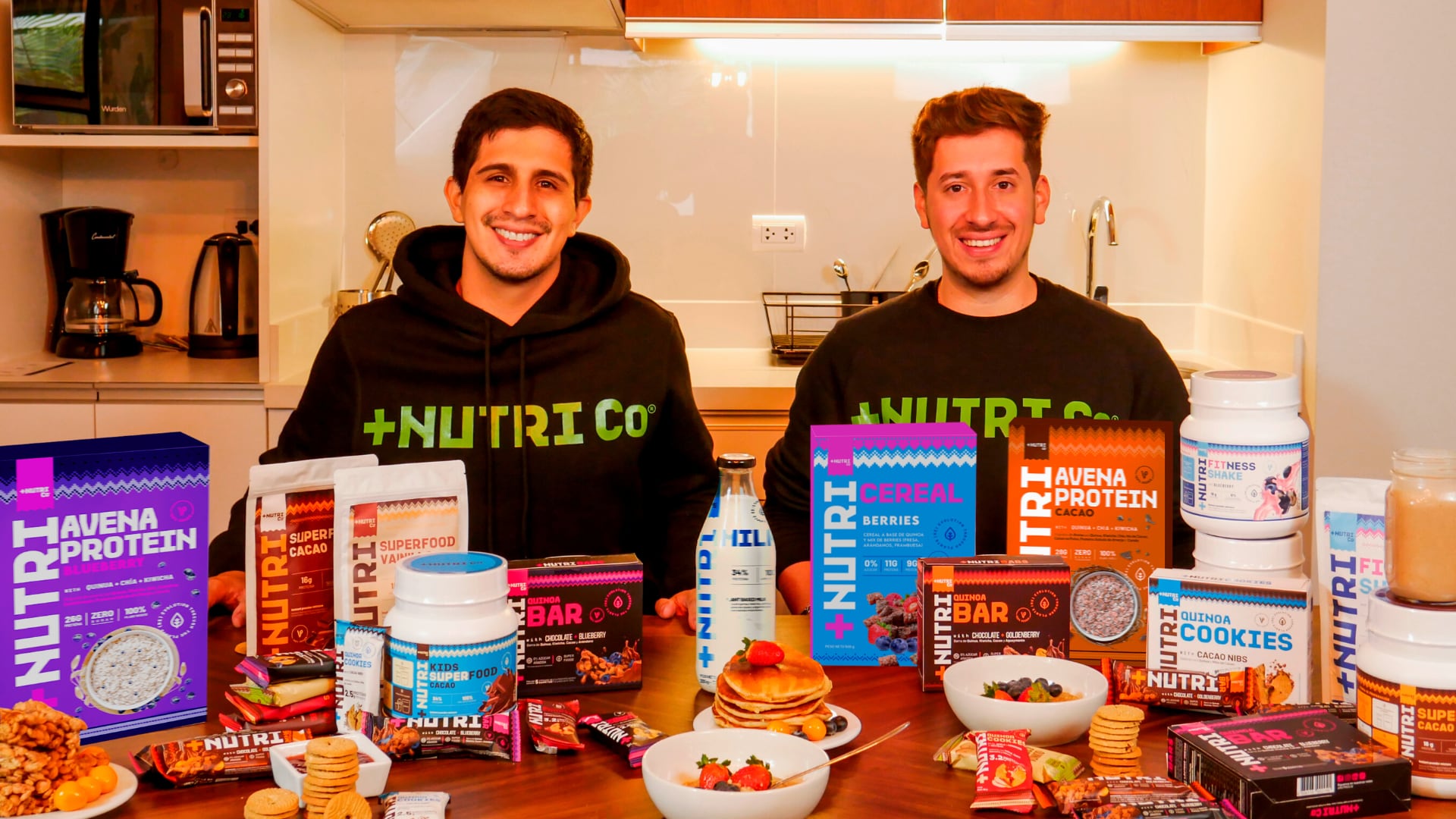 Carlos Noceda y Daniel Nuñez, fundadores de la marca peruana Nutri Co.