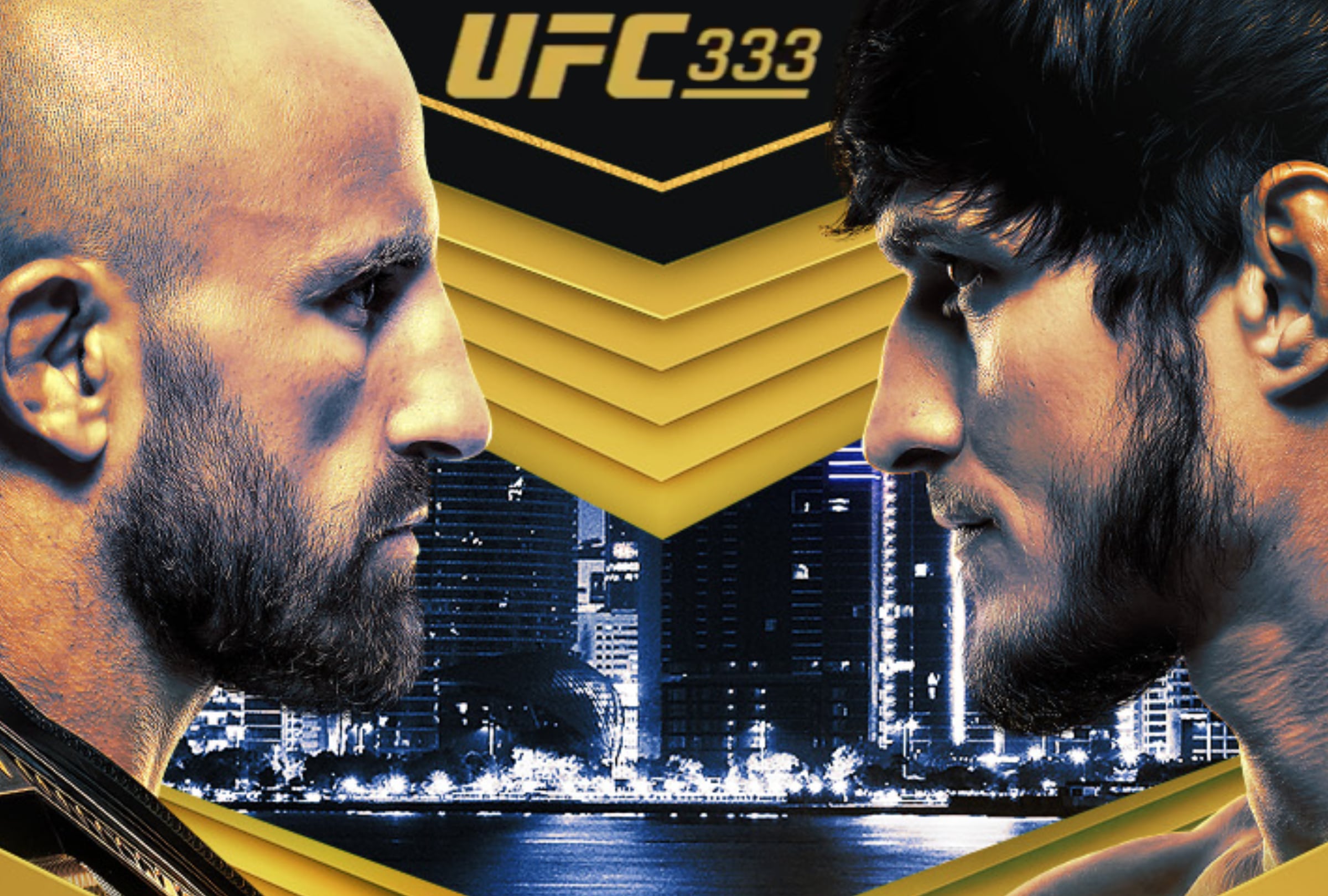 ISLA DE YAS, ABU DABI (EMIRATOS ÁRABES UNIDOS), 24/10/2026. Horarios y canales de TV para ver EN VIVO UFC 333, que tendrá como pelea estelar Alexander Volkanovski vs. Movsar Evloev. FOTO: UFC.com