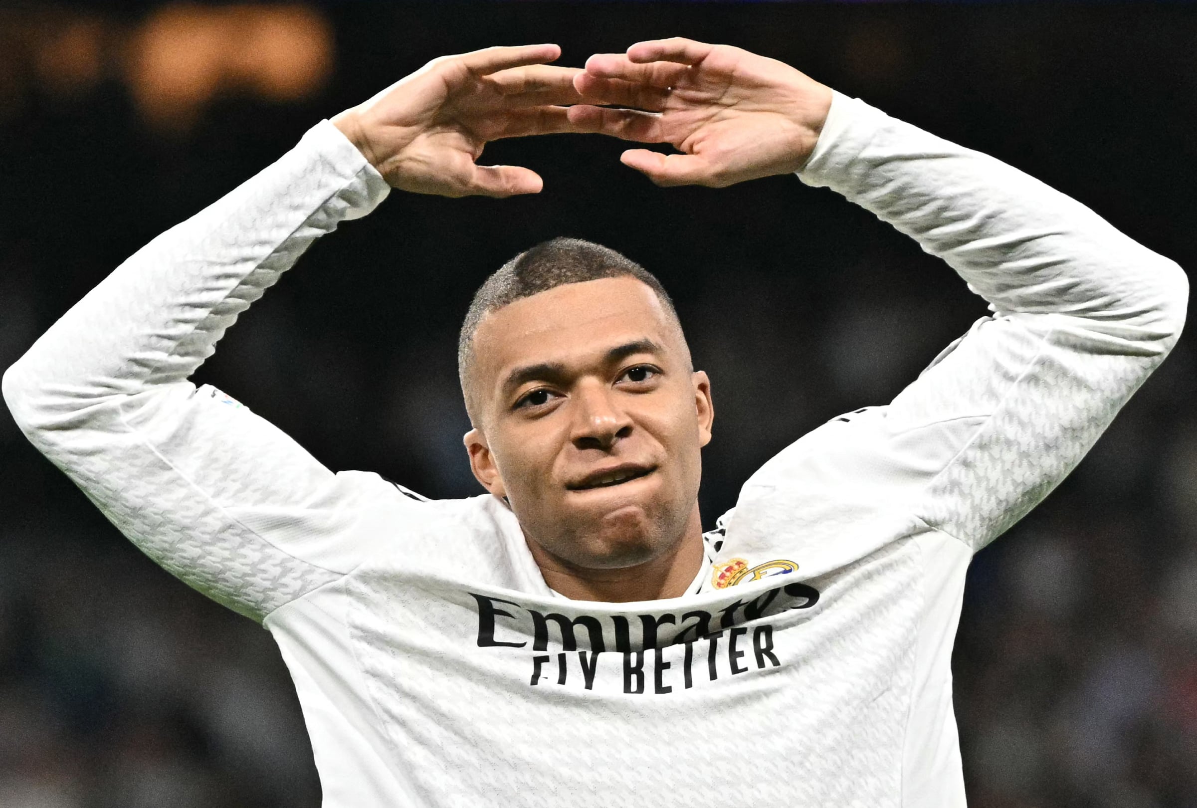 Kylian Mbappé fue la figura del partido durante el triunfo del Real Madrid sobre el Manchester City por la Champions League (Foto: AFP)