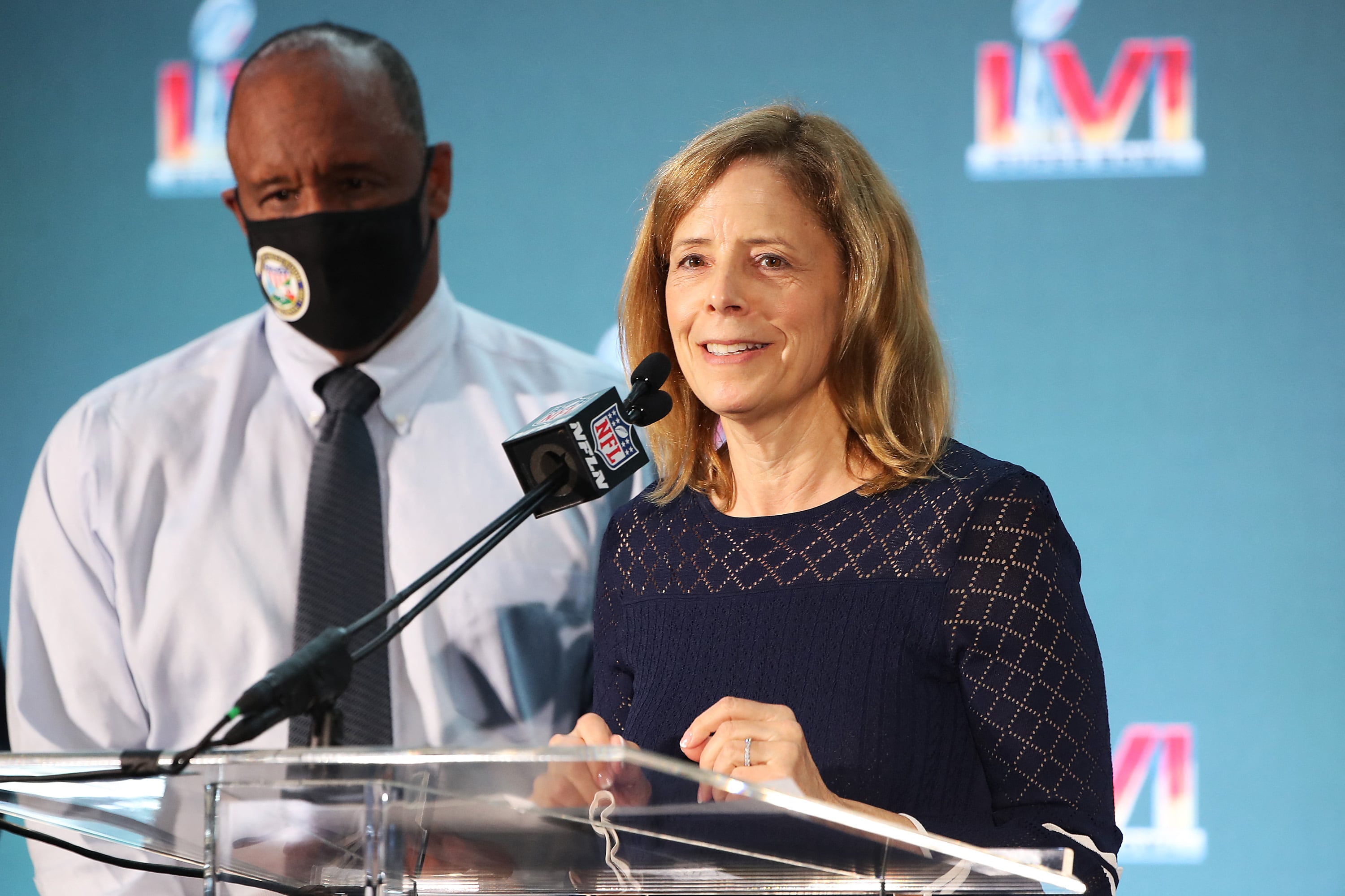 Kathryn Schloessman, presidenta del Comité Organizador de Los Ángeles, causó una mayor preocupación con sus declaraciones. (Crédito: Katelyn Mulcahy / GETTY IMAGES NORTH AMERICA / Getty Images via AFP)