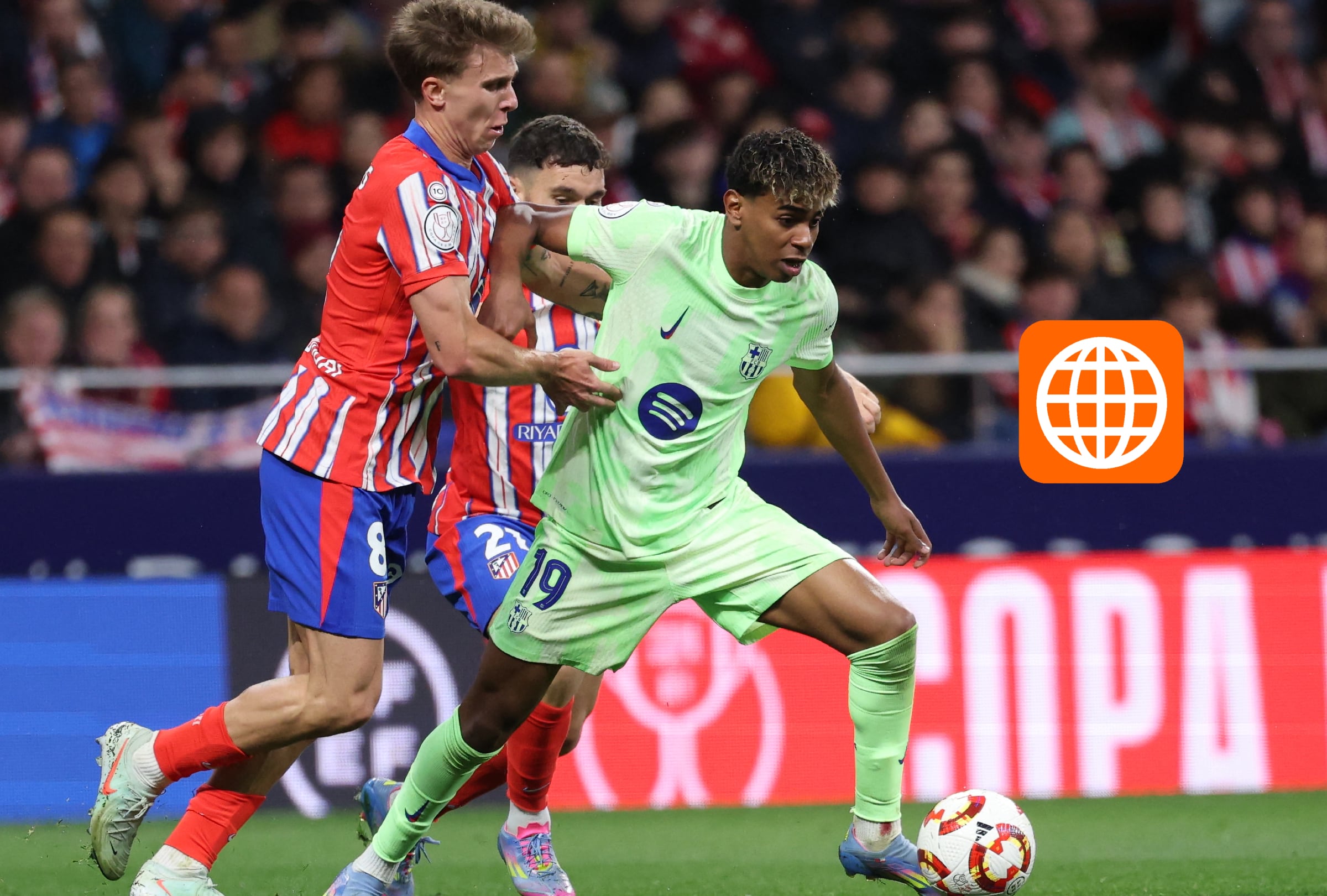 BARCELONA (ESPAÑA), 03/03/2026.- Cobertura oficial de América Televisión (Canal 4) EN VIVO GRATIS para ver el partido entre FC Barcelona y Atlético de Madrid este martes 3 de marzo por la vuelta de la semifinal de la Copa del Rey 2026 desde el estadio Spotify Camp Nou de Barcelona, España. FOTO DE THOMAS COEX PARA AFP