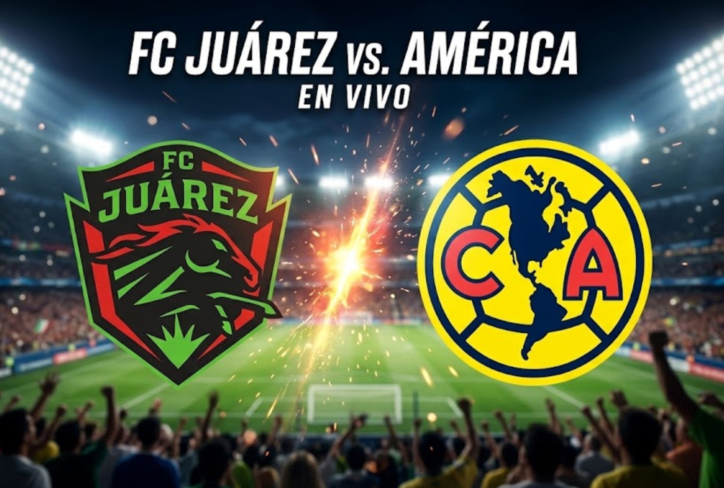 JUÁREZ, CHIHUAHUA, MÉXICO, (20-08-2026). Horarios y canales de TV que transmitirán EN VIVO el partido entre América vs. Juárez por la Liga MX que se realizará en el Estadio Olímpico Benito Juárez. FOTO: Imagen creada con la IA de Gemini.
