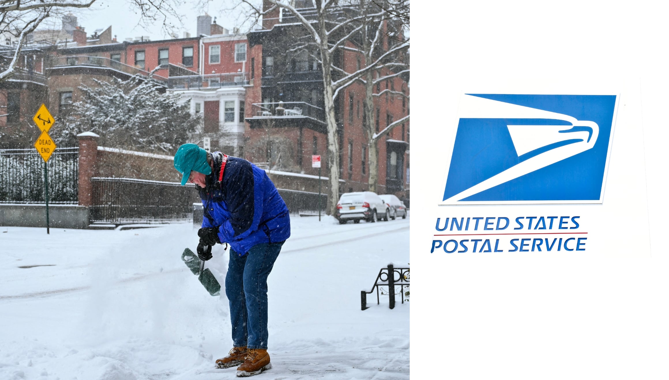 Los carteros del USPS enfrentan alto riesgo en plena tormenta invernal. Descubre cómo protegerlos desde casa. (Fotos: Angela Weiss / AFP & Valerie Macon / AFP)
