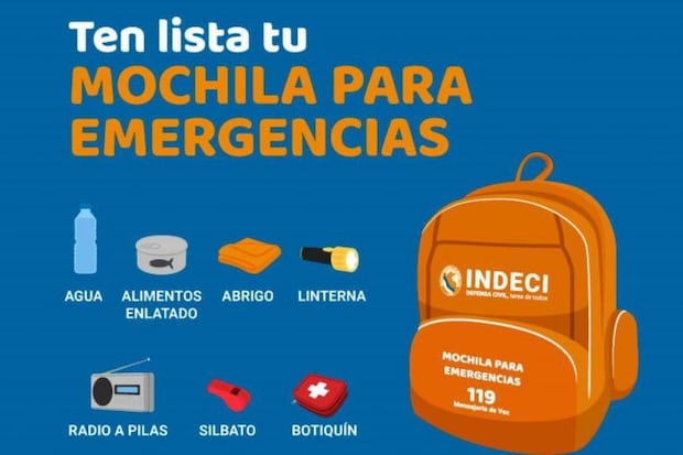 La mochila de emergencia es clave en las actividades de prevención (Foto: PQS)