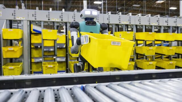 Amazon comienza a probar un nuevo robot capaz de levantar objetos en los almacenes