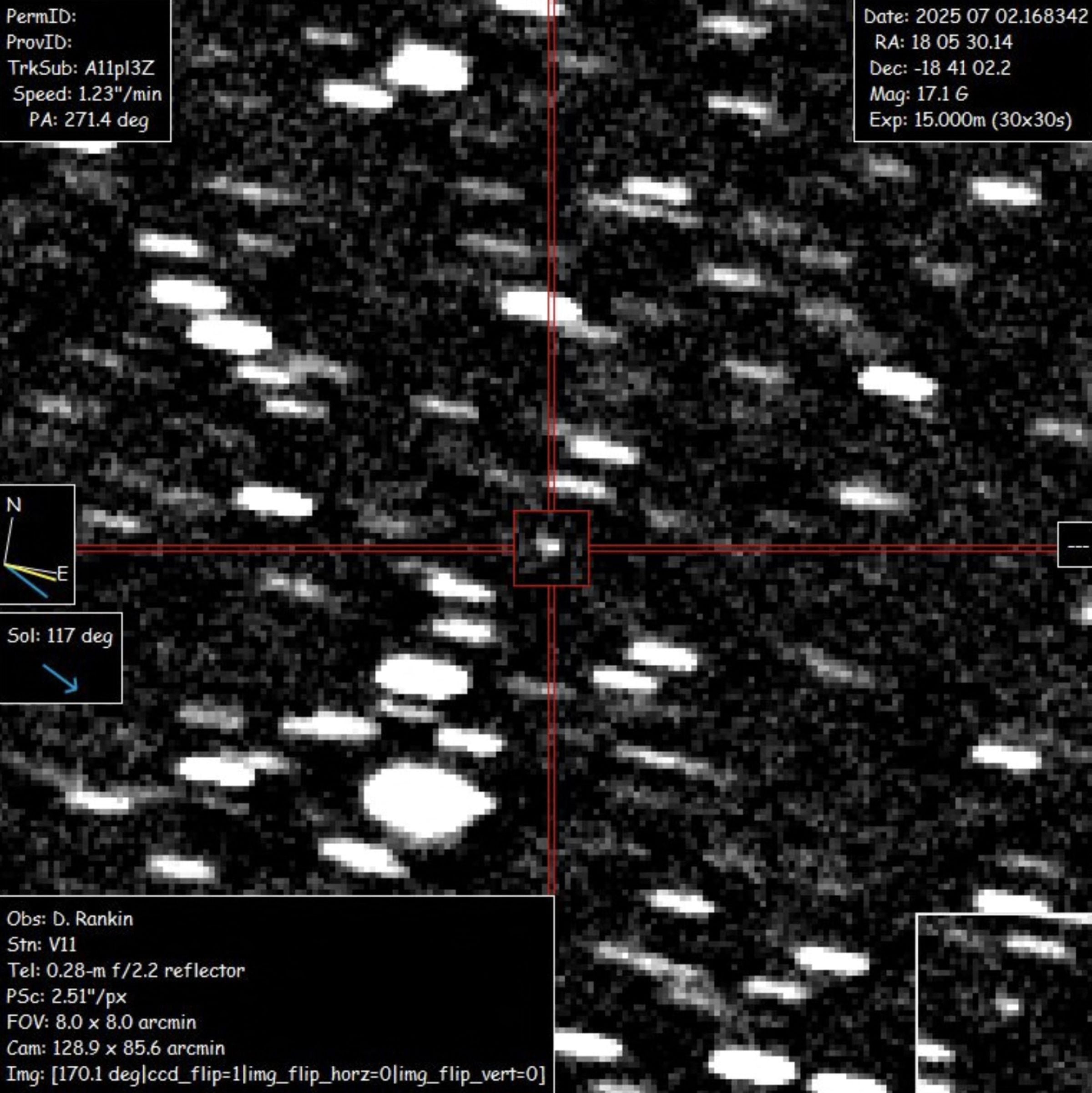 El cometa 3I/ATLAS, que actualmente atraviesa nuestro sistema solar a toda velocidad, fascina a los científicos y cautiva a las redes sociales. (Foto: David RANKIN / David Rankin, Saguaro Observatory / AFP)