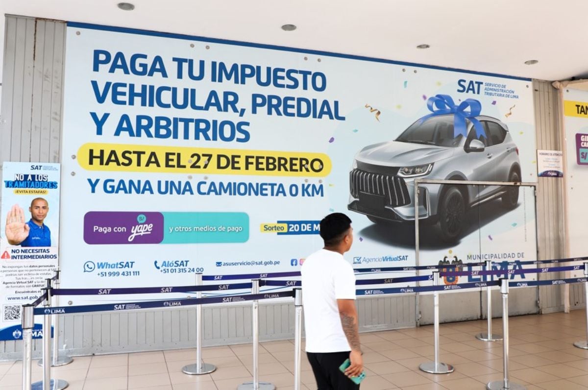 El SAT de Lima recordó que el plazo para pagar el impuesto vehicular, predial y arbitrios vence el 27 de febrero y puede cumplirse por canales virtuales. Foto: SAT de Lima.