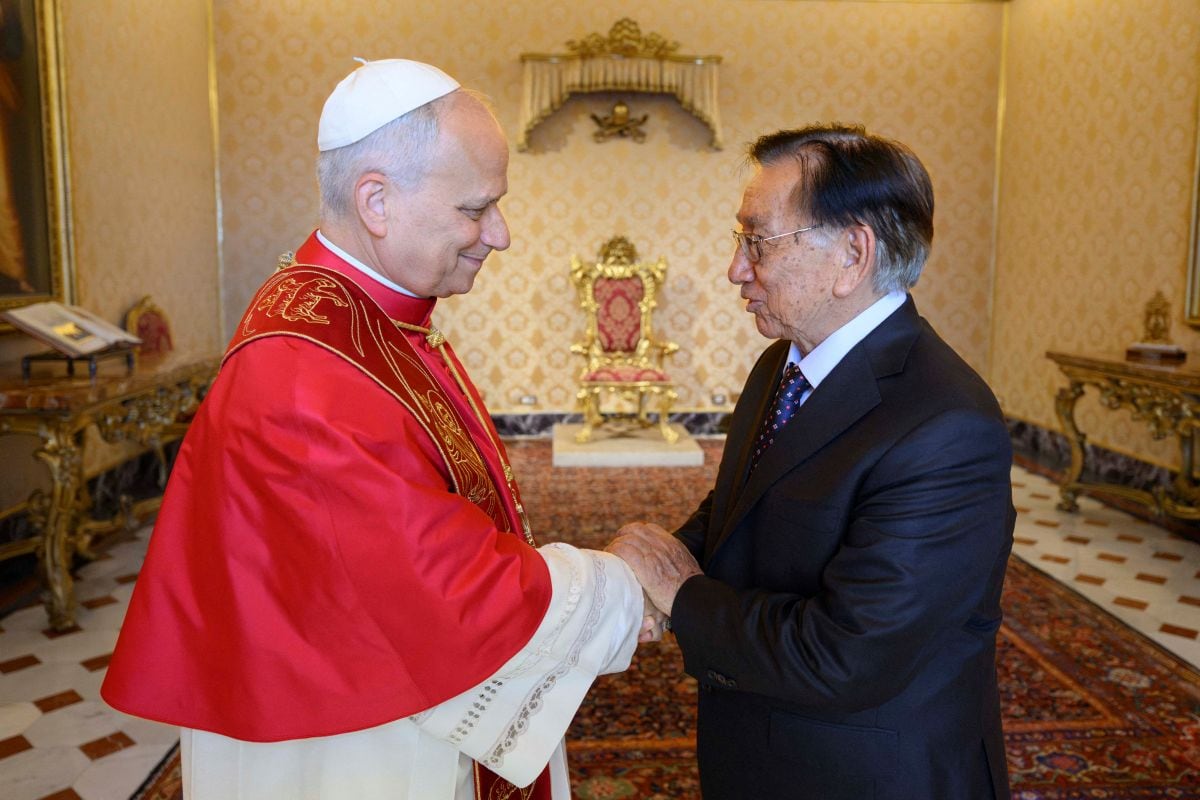 Según Balcázar, León XIV expresó su deseo de que el proceso electoral peruano concluya de manera ordenada y con reconocimiento de los resultados. Foto: AFP/Vaticano.
