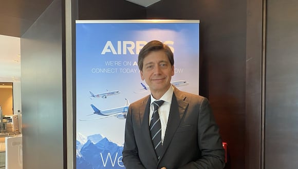 Arturo Barreira, CEO de Airbus para América Latina y el Caribe, durante el IATA Annual General Meeting (IAGM) 2024, en Dubái, Emiratos Árabes Unidos. Fuente: Whitney Miñán