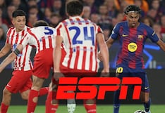 ESPN transmitió el partido FC Barcelona 1-2 Atlético Madrid por Champions League (14/04/2026)