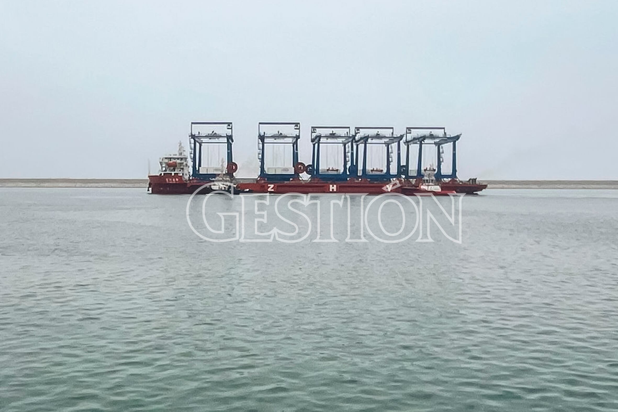 Llegada de grúas al puerto de Chancay. Fuente: Difusión.