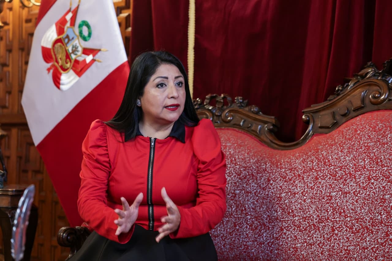 La premier Denisse Miralles anunció que el Gabinete solicitará el voto de confianza ante el Congreso de la República el próximo 18 de marzo. Foto: PCM.