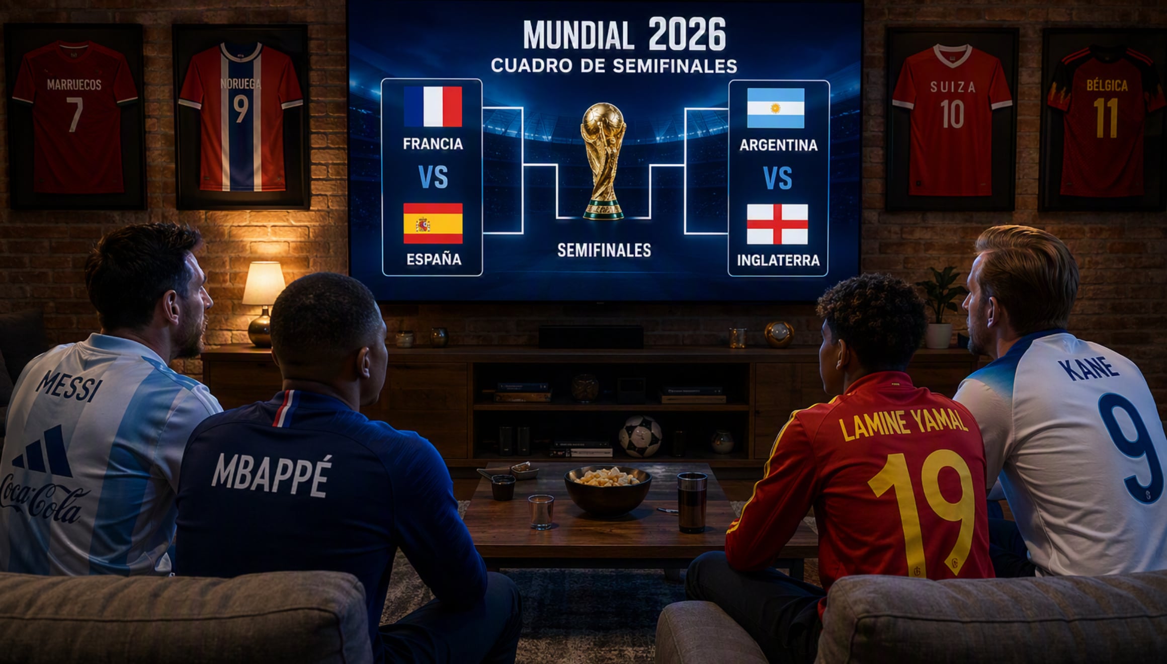Cronograma detallado con los horarios de los partidos de la Copa Mundial 2026 que se disputan hoy, martes 14 de julio, incluyendo la lista de canales de TV y alternativas de transmisión en directo en EE. UU., México y España. | Imagen creada por Gestión Mix utilizando la IA de Chat GPT / Composición GEC