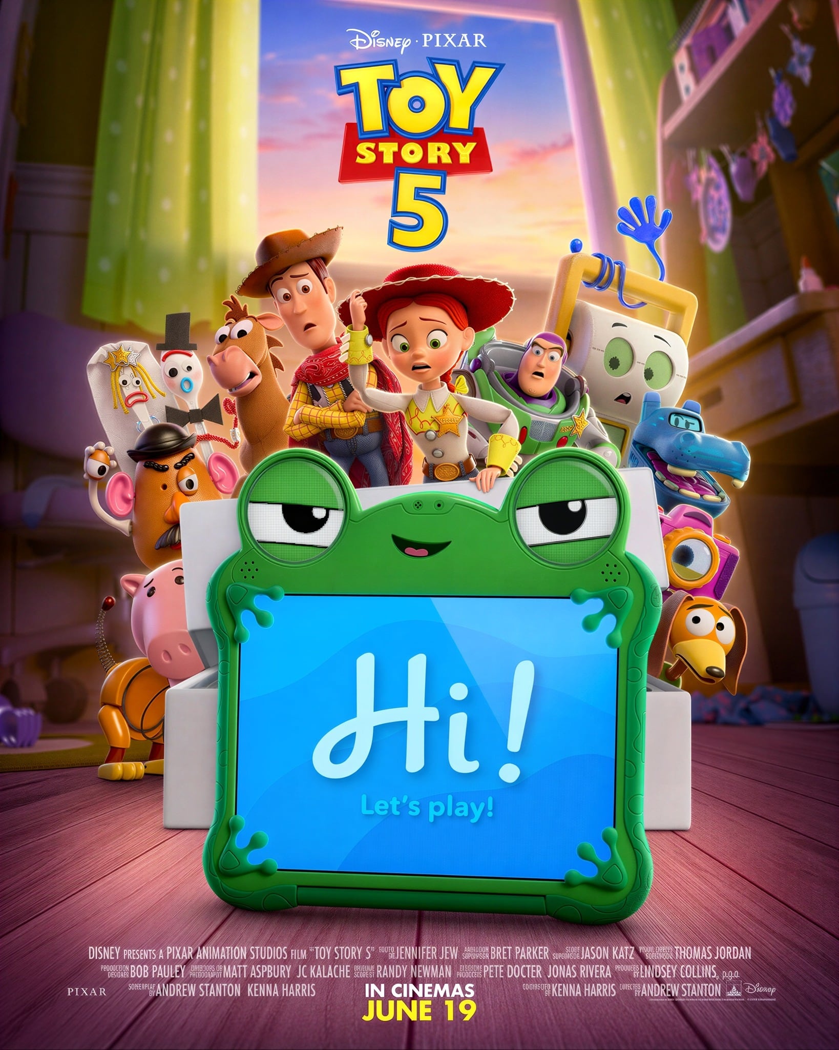 El póster de "Toy Story 5", película del director Andrew Stanton que explora géneros como la comedia y las aventuras a lo largo de su trama (Foto: Pixar Animation Studios / Walt Disney Pictures)