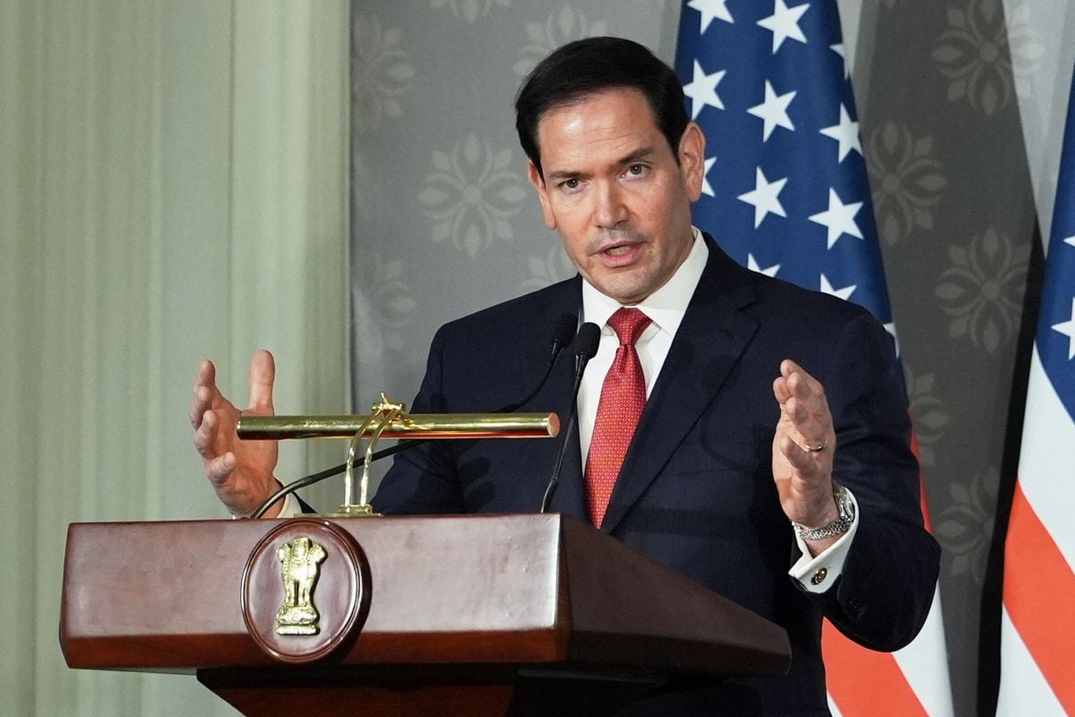 Marco Rubio: crisis nuclear con Irán requiere tiempo y respaldo regional. Foto: Julia Demaree Nikhinson / POOL / AFP