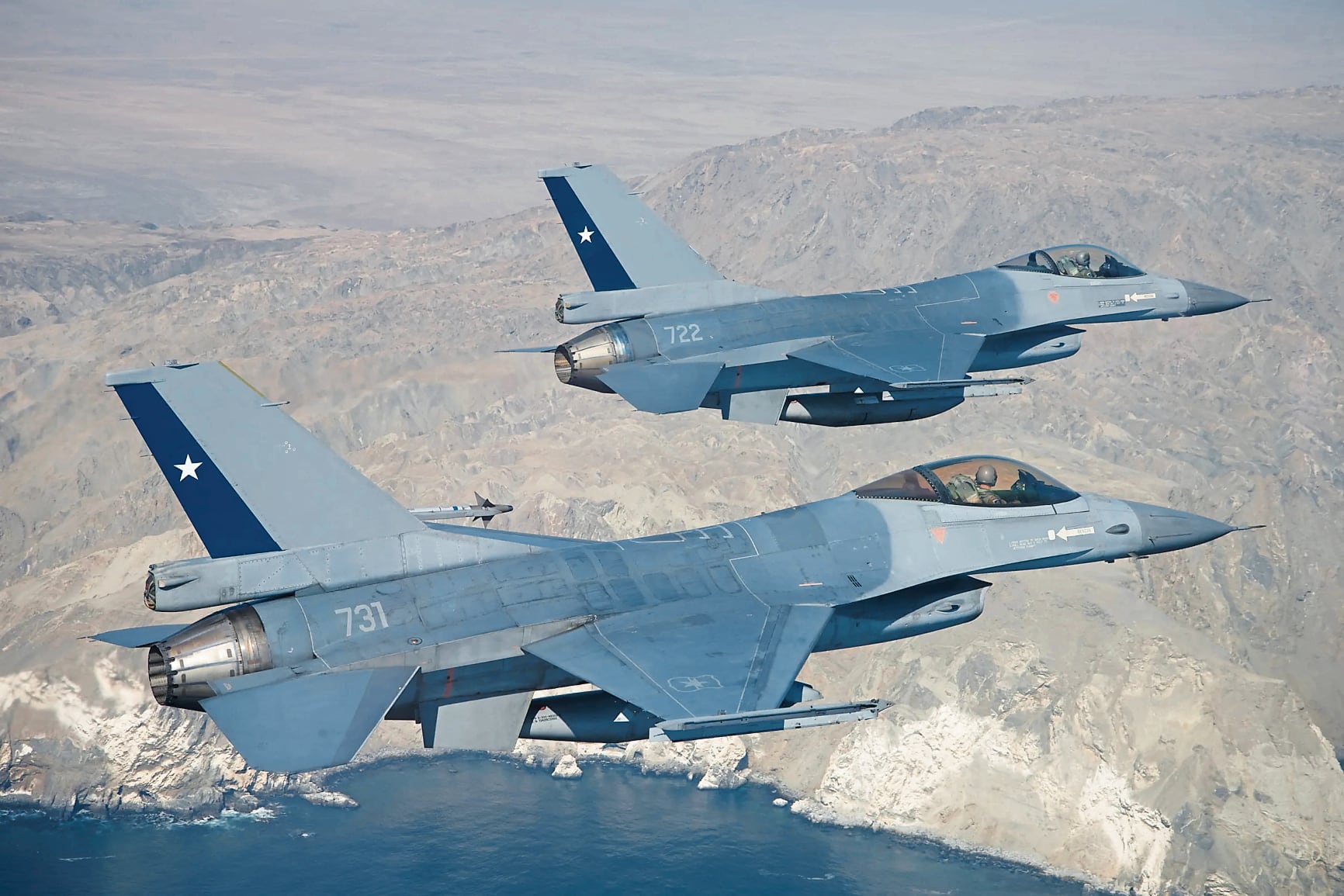 Aviones de caza F-16. Llegarían al Perú en 2029, de respetarse el acuerdo. Foto: difusión