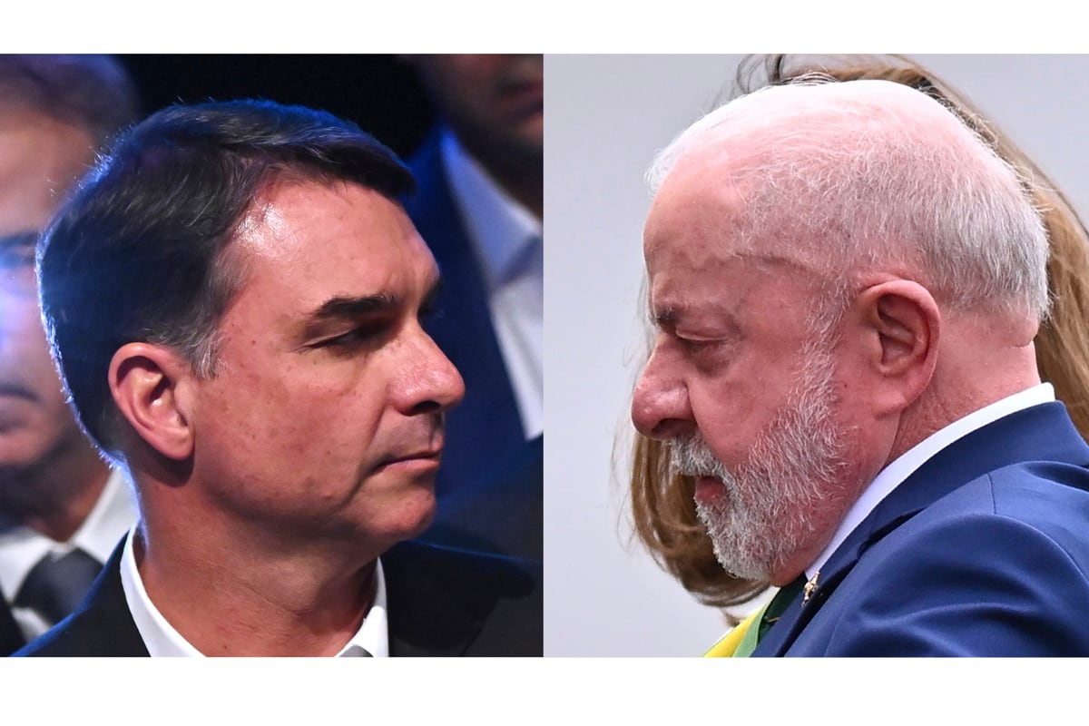 Combo de fotografías de archivo que muestra al presidente de Brasil, Luiz Inácio Lula da Silva y al senador Flávio Bolsonaro. Foto: EFE/ARCHIVO
