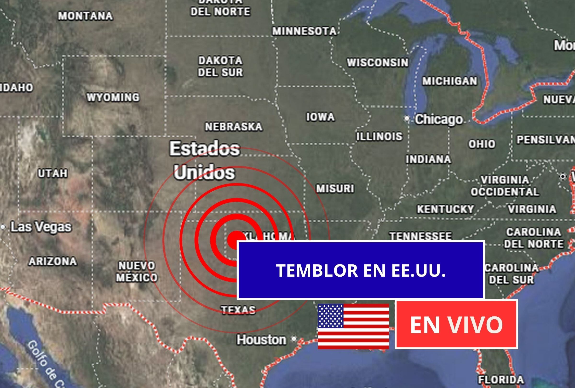 Sigue el reporte oficial del Servicio Geológico de Estados Unidos (USGS, por sus siglas en inglés) sobre los últimos temblores registrados en EE.UU. hoy, 25 de julio de 2026. (Imagen creada con foto de Google Maps para Gestión Mix)