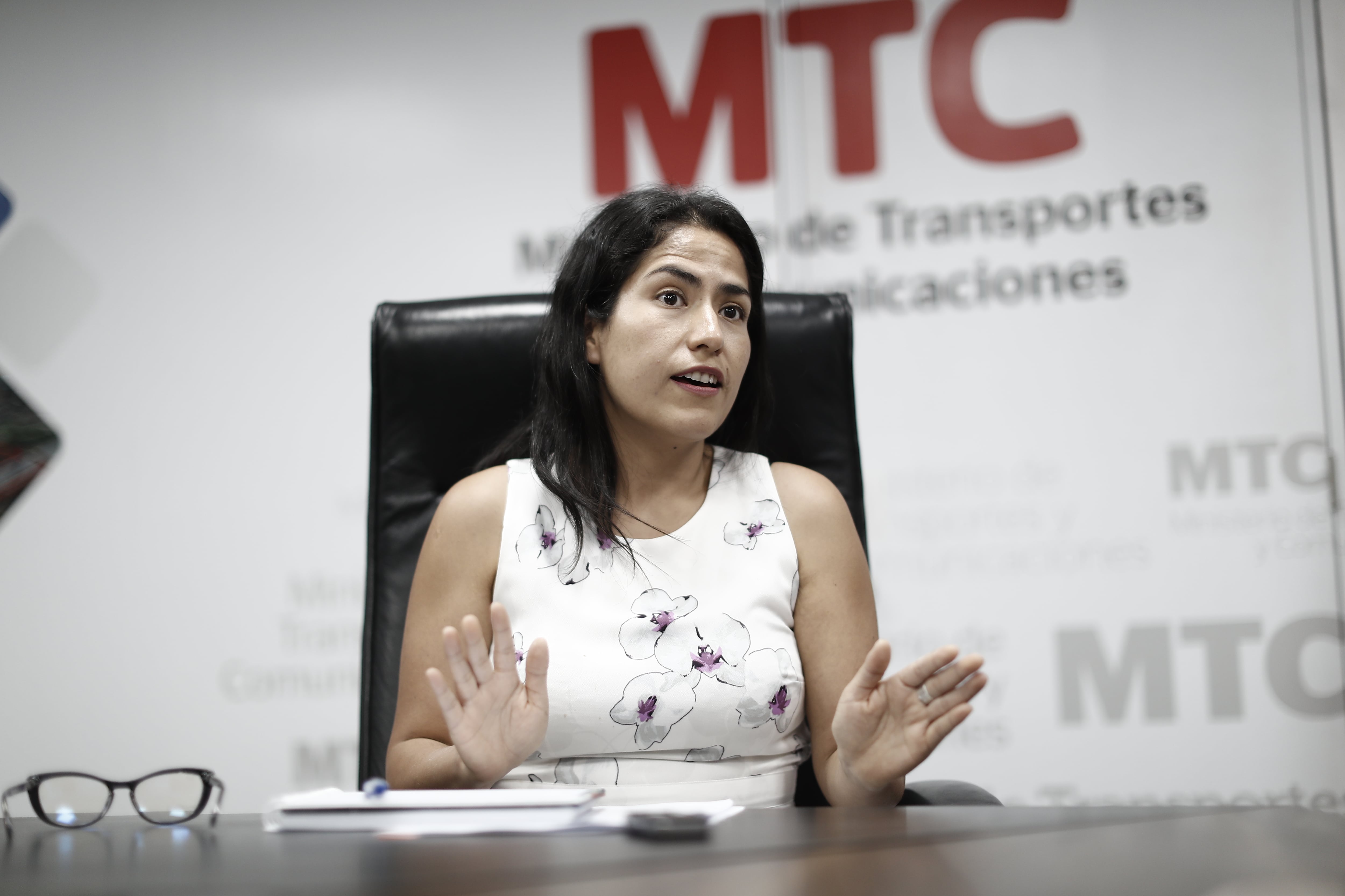Paola Lazarte, ministra de Transportes y Comunicaciones.
Fotos: Renzo Salazar / GEC
