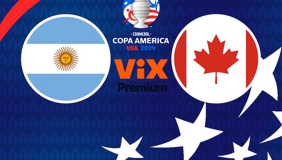 Disfruta del partido Argentina vs Canadá por la Copa América 2024 con VIX Premium. Accede a la transmisión a través de tu dispositivo favorito. | Crédito: Canva / Composición Mix