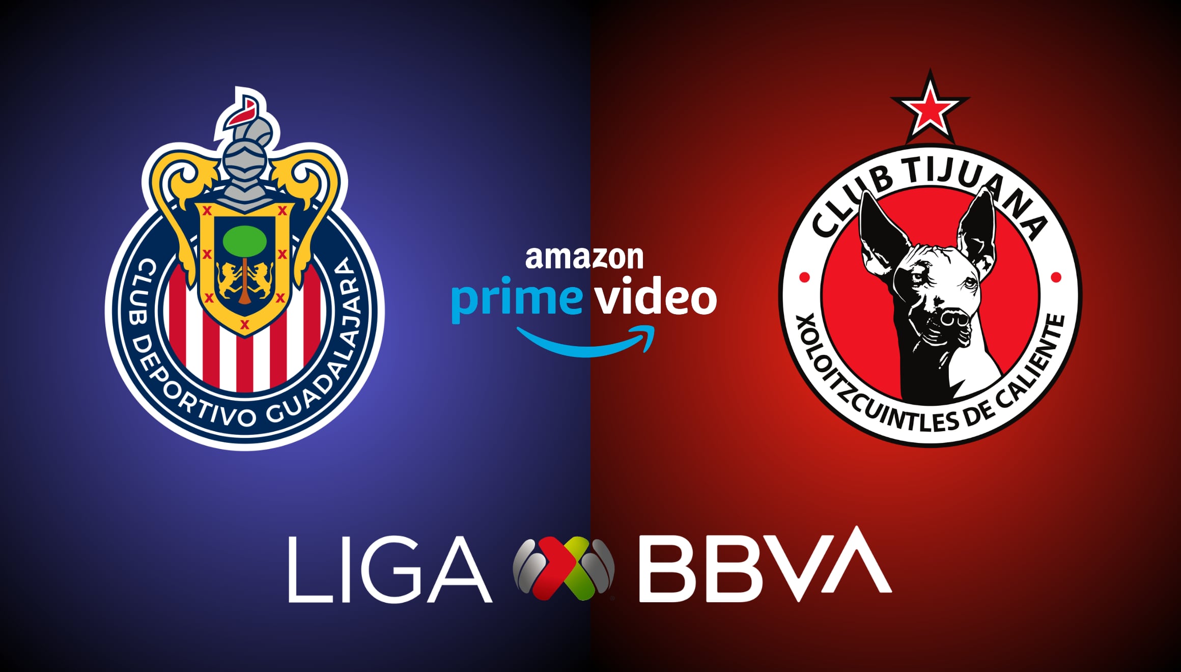 Transmisión en vivo a través de Prime Video para el encuentro futbolístico entre Chivas de Guadalajara y Xolos de Tijuana correspondiente al torneo de la Liga MX. | Crédito: Composición Gestión Mix