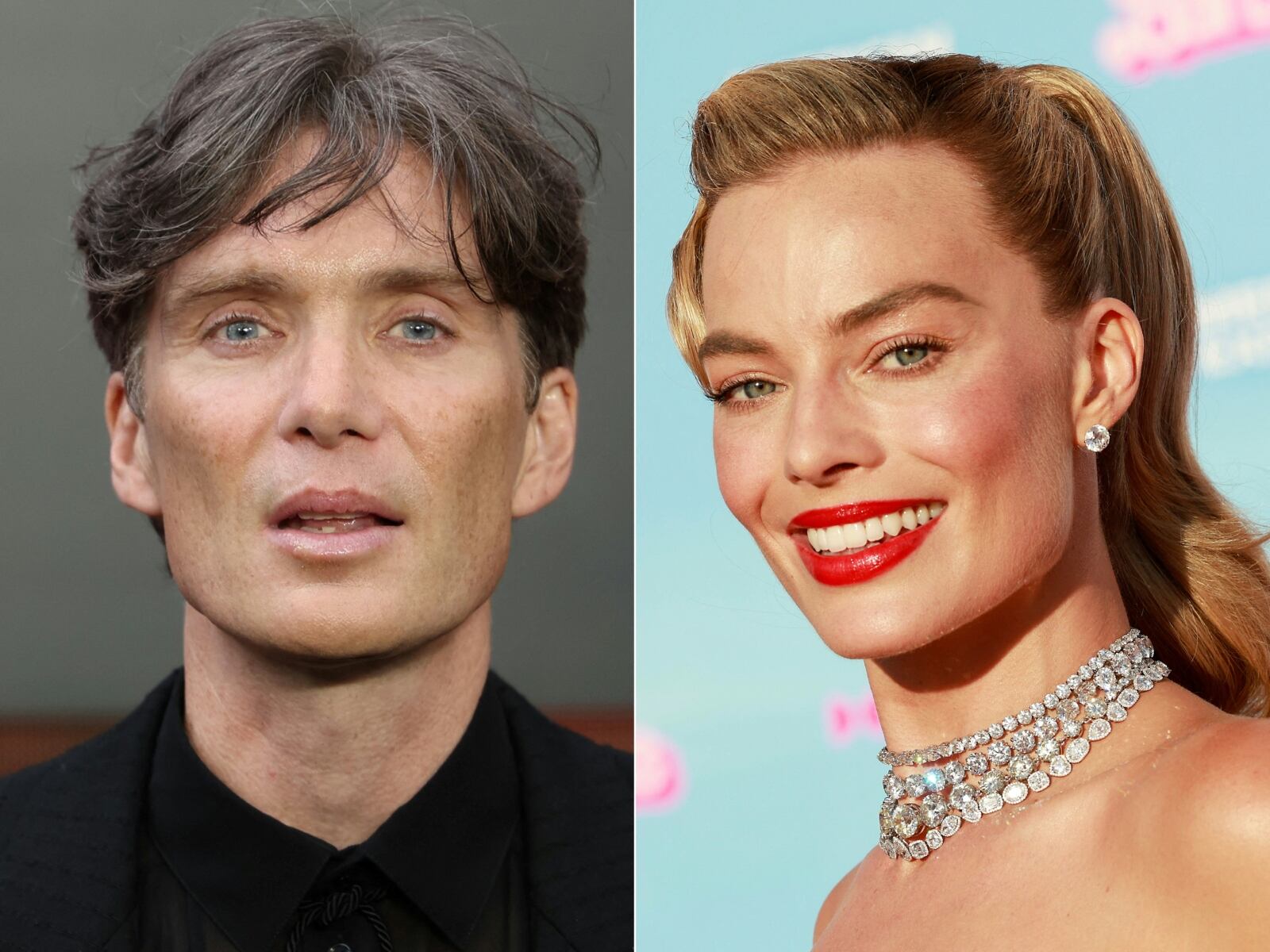 Cillian Murphy y Margot Robbie, protagonistas de "Oppenheimer" y "Barbie", respectivamente, son las estrellas de los Golden Globes 2024 (Foto: AFP)