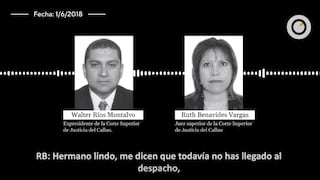 Hermana de Benavides registra un audio con juez Walter Ríos, del caso “Cuellos Blancos del Puerto”