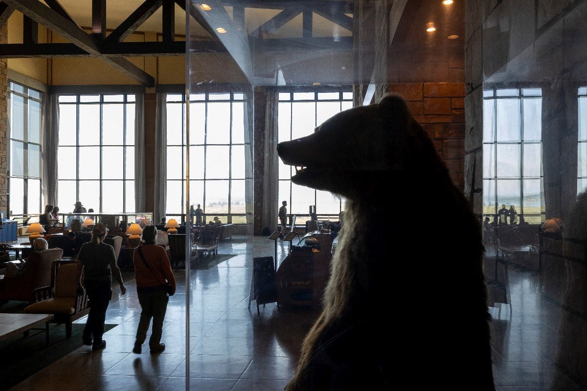 El Jackson Lake Lodge, sede del Simposio de Política Económica de Jackson Hole de la Reserva Federal de Kansas City, en Moran, Wyoming.