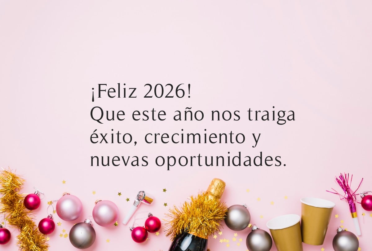 Con estos mensajes de Año Nuevo 2026 para tu personal, agradecerás su esfuerzo y desearás un año lleno de éxitos. | Crédito: Freepik/Gestión