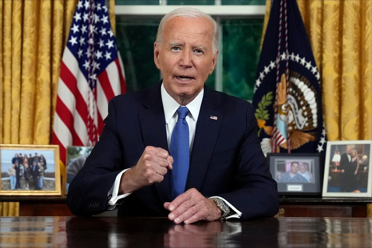 Biden habló sobre su decisión de abandonar el Carrera presidencial de 2024. EFE/EPA/EVAN VUCCI / POOL
