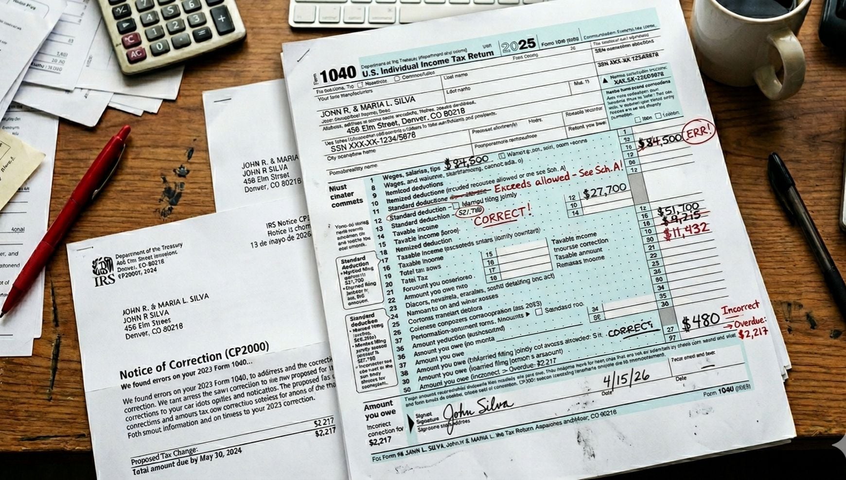 Te contamos en qué casos debes corregir tu declaración, qué formulario usar, cuánto tiempo tienes para hacerlo y cómo seguir el estado de tu enmienda ante el IRS (Foto: Imagen creada por Gestión MIX usando Gemini)