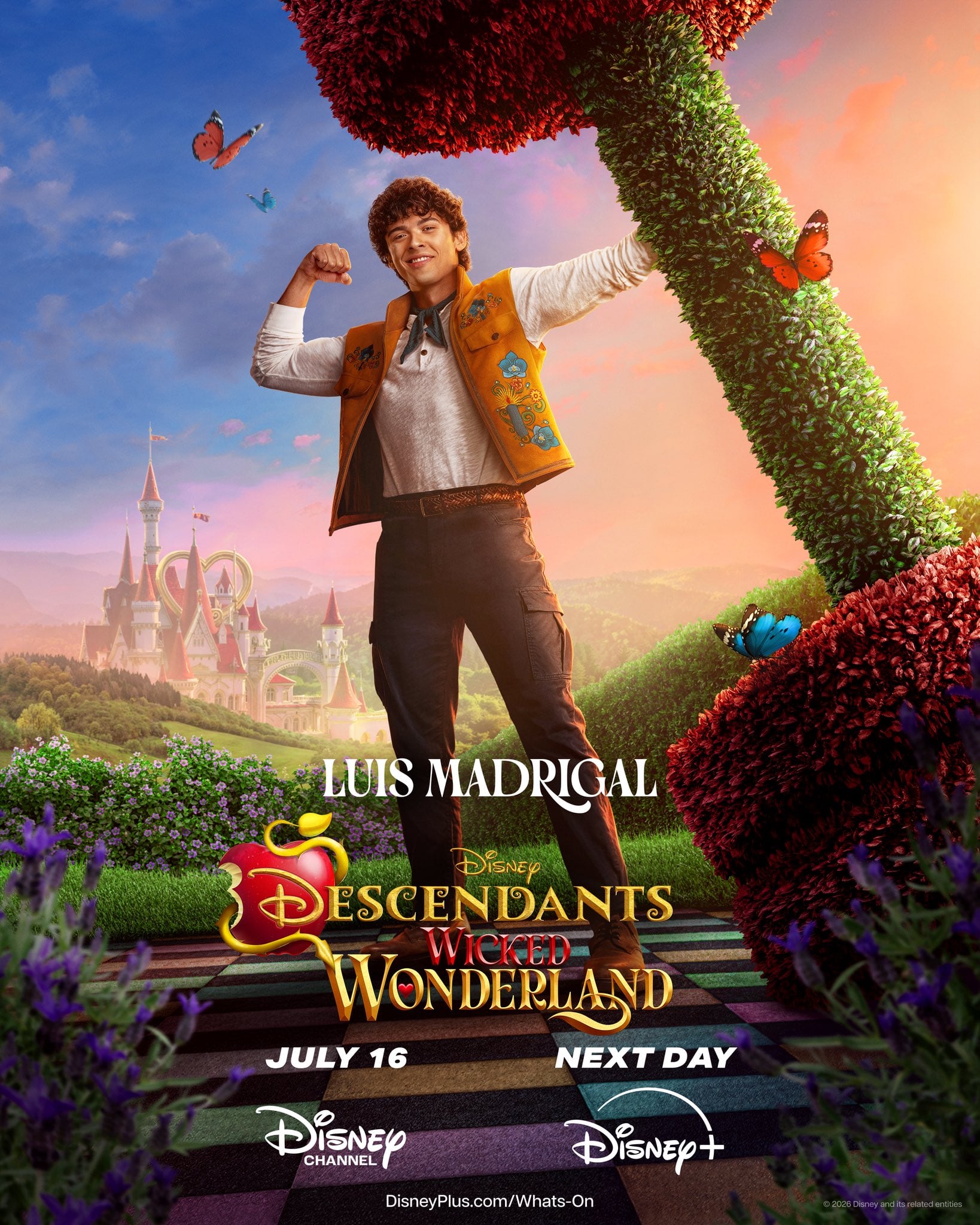 Alexandro Byrd como Luis Madrigal en la película "Descendants: Wicked Wonderland" (Foto: Suzanne Todd Productions / Disney Channel)