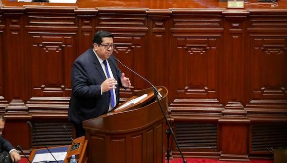 Ministro de Economía y Finanzas, Alex Contreras, sustentó el Presupuesto Público de 2024 ante el Congreso de la República.  (Foto: PCM)
