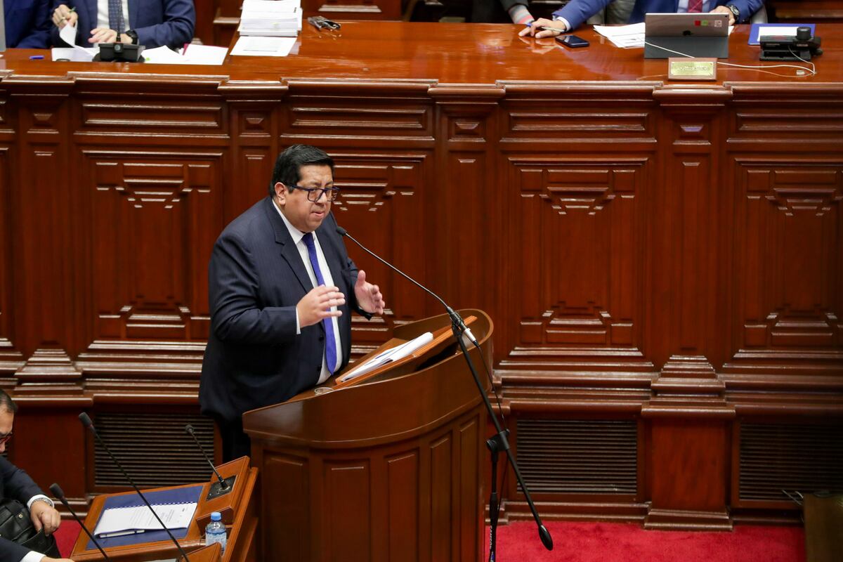 Ministro de Economía y Finanzas, Alex Contreras, sustentó el Presupuesto Público de 2024 ante el Congreso de la República. (Foto: PCM)