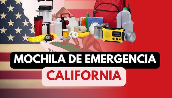 ¡No te arriesgues! Asegúrate de tener todo lo que necesitas en tu mochila de emergencia para estar preparado para cualquier situación, como un eventual temblor en California. | Crédito: GEC / Composición