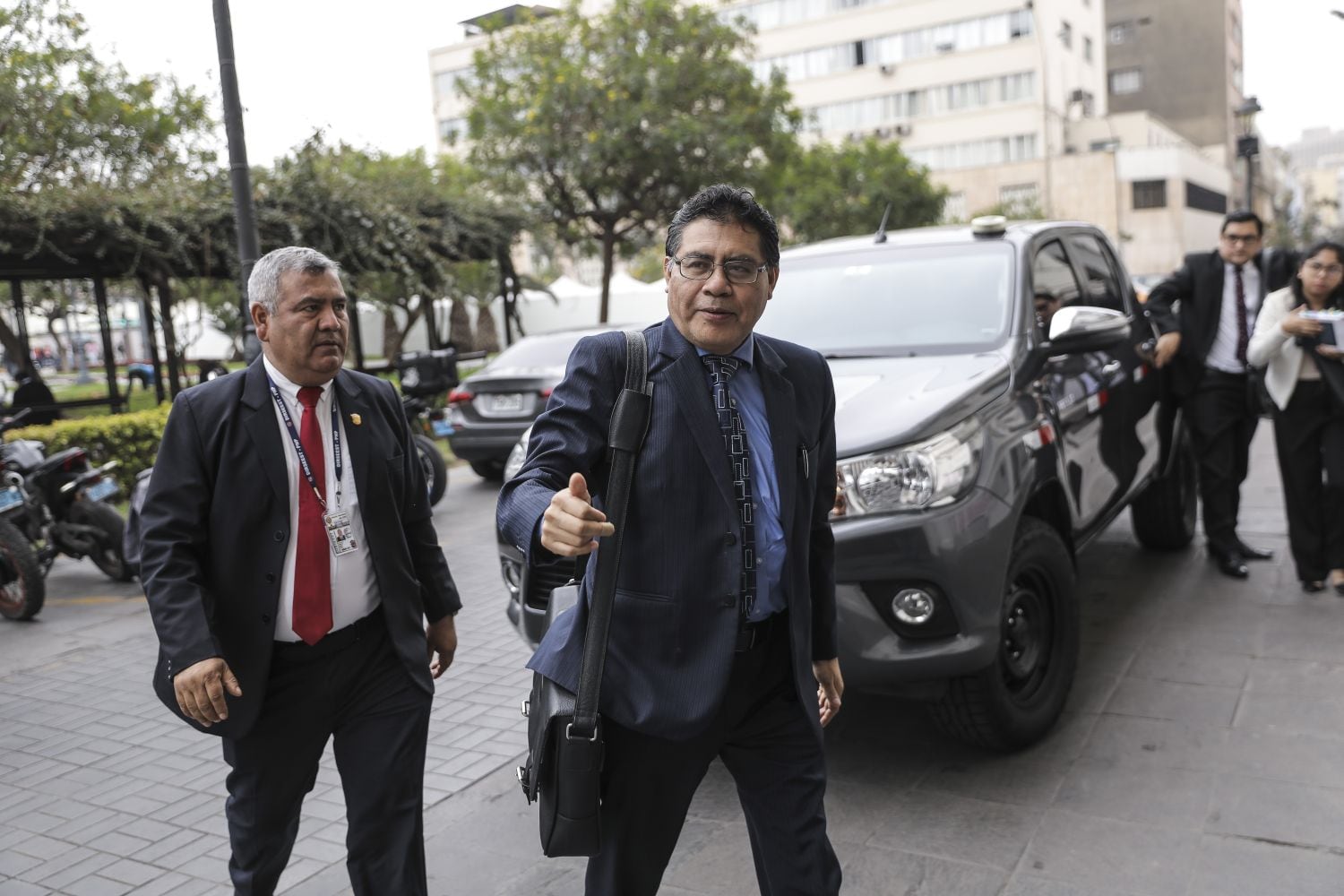 Germán Juárez lideró las acusaciones contra el expresidente Ollanta Humala y su esposa Nadine Heredia, así como el exmandatario Martín Vizcarra. Foto: GEC / CSNJPE