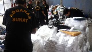Sunat incautó más de tres toneladas de ropa china de contrabando