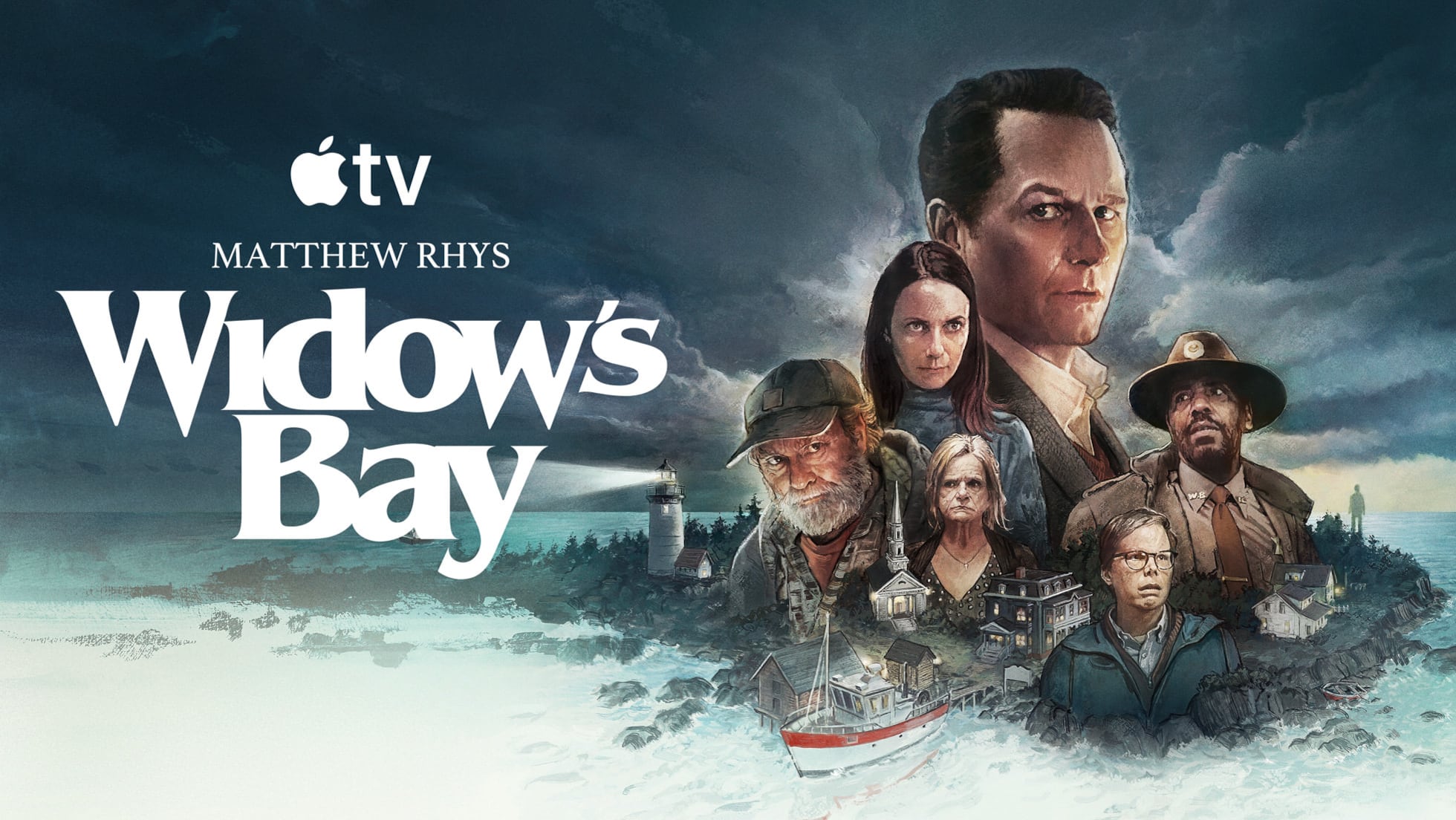 La trama de la serie “Widow’s Bay” sigue a un alcalde incrédulo y obstinado que busca salvar de la bancarrota a un decadente pueblo isleño convirtiéndolo en un atractivo turístico (Foto: Apple Studios)