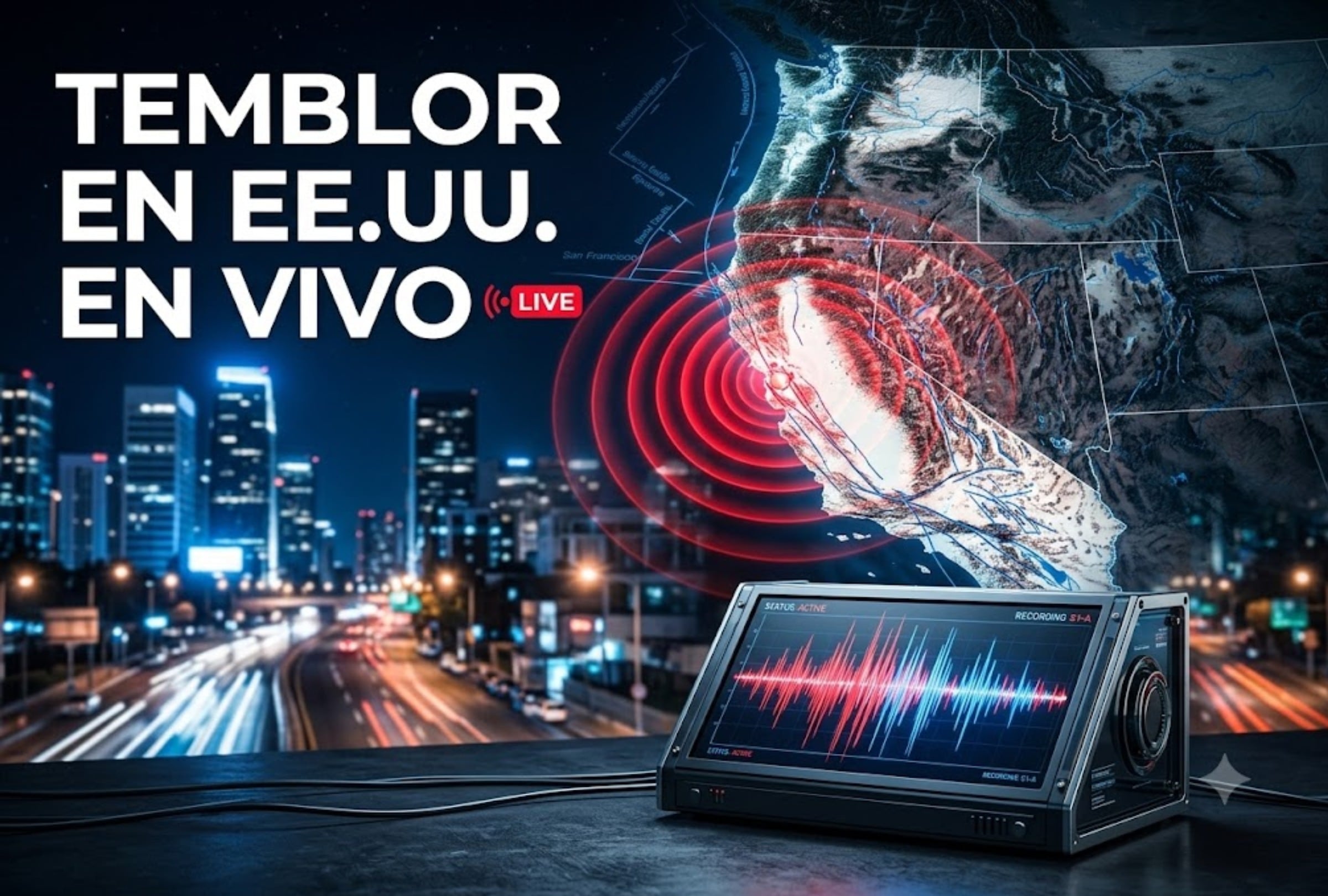 Sigue el reporte oficial del Servicio Geológico de Estados Unidos (USGS, por sus siglas en inglés) sobre los últimos temblores registrados en EE.UU. hoy. (Imagen creada con la IA de Gemini).