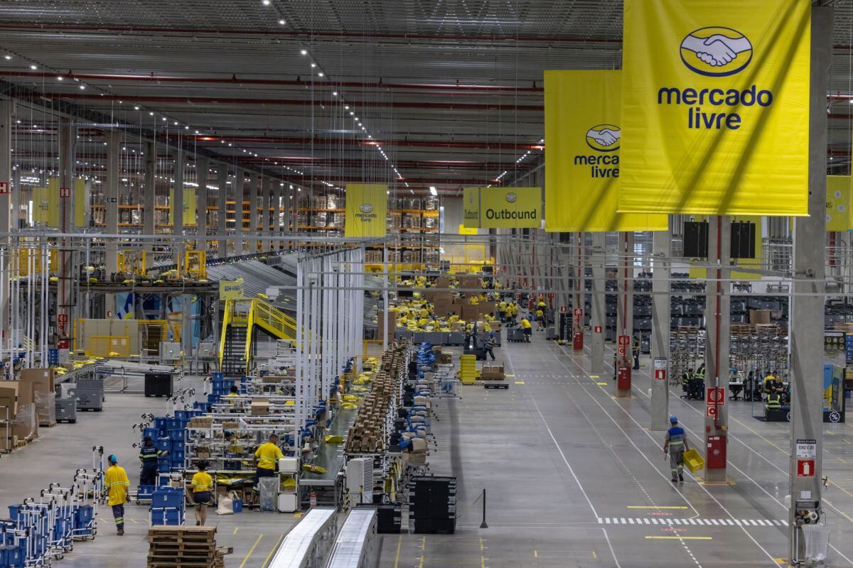 El centro logístico de MercadoLibre en Sao Paulo, Brasil, el viernes 24 de noviembre de 2023.